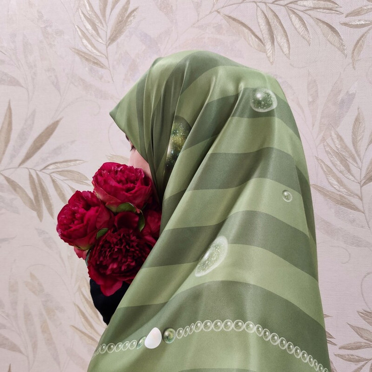 روسری ابریشم توییل کد RT006