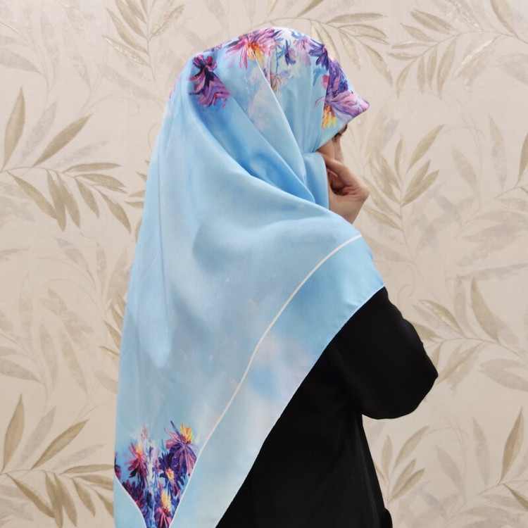 روسری ابریشم توییل کد RT005