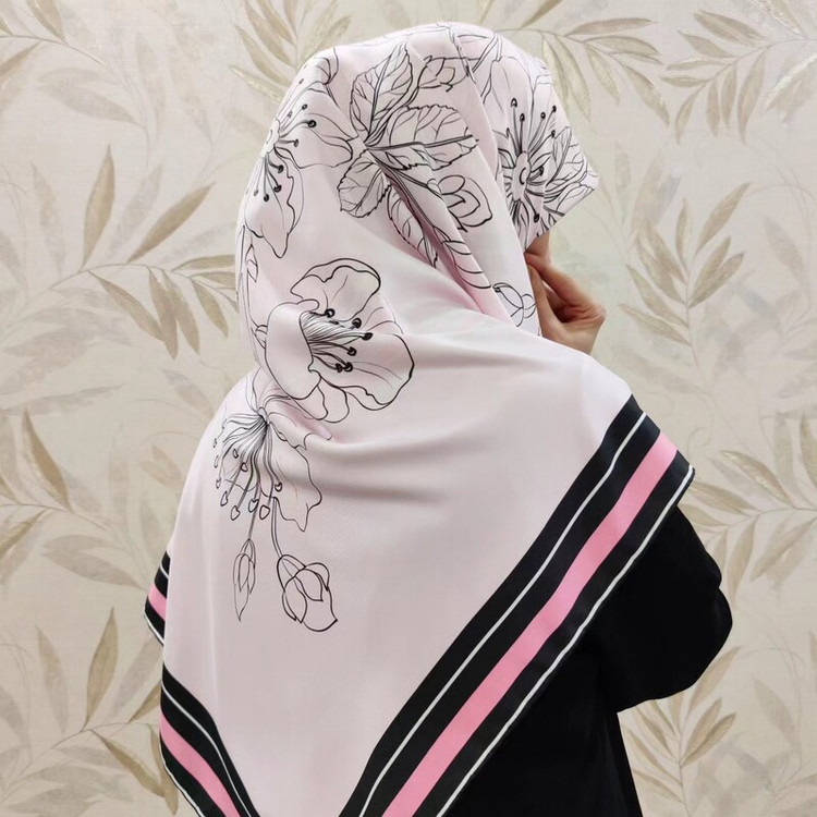 روسری ابریشم توییل کد RT008