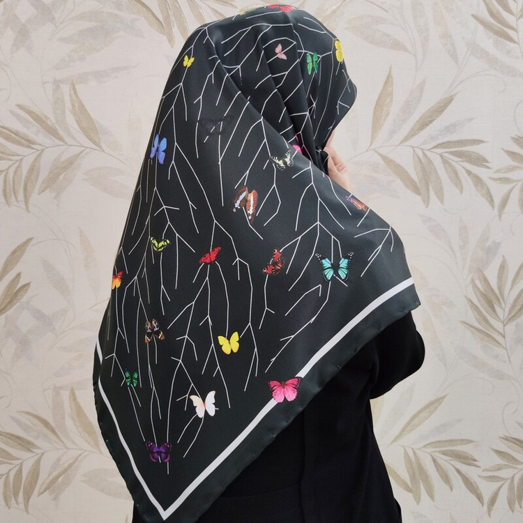 روسری ابریشم توییل کد RT030