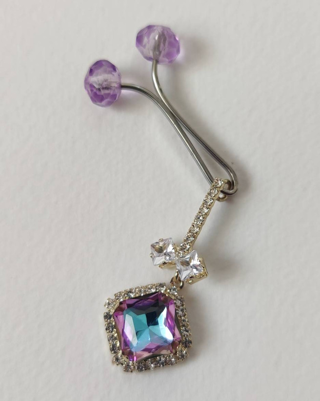 گیره روسری کریستال کد G020