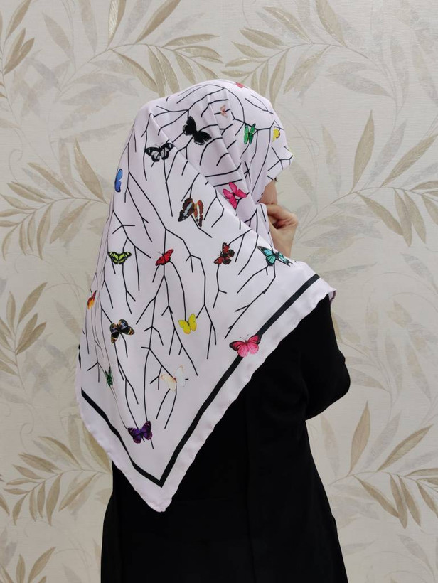 روسری ابریشم توییل کد RT045