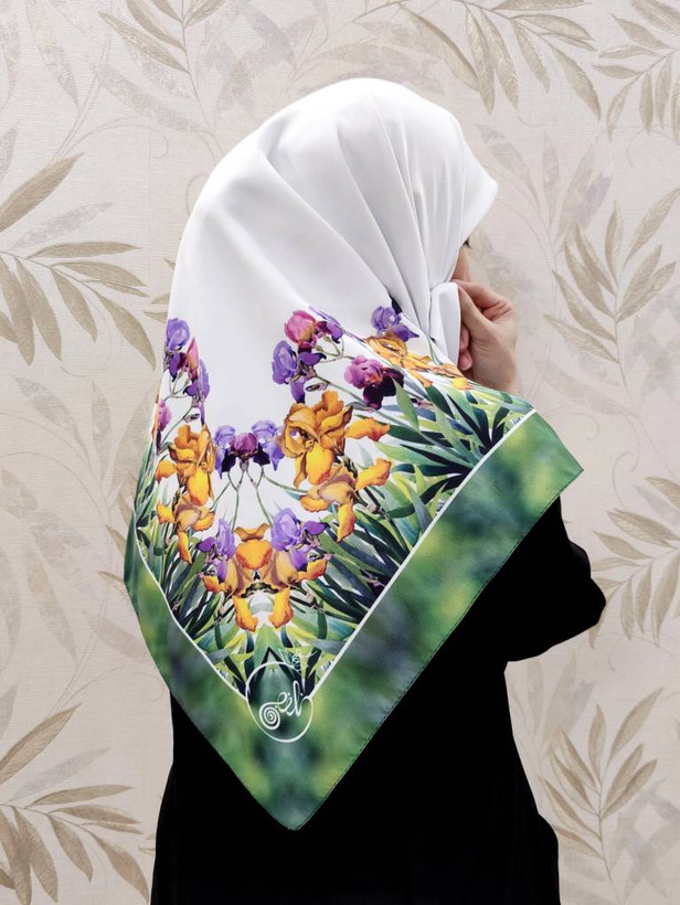 روسری ابریشم توییل کد RT049
