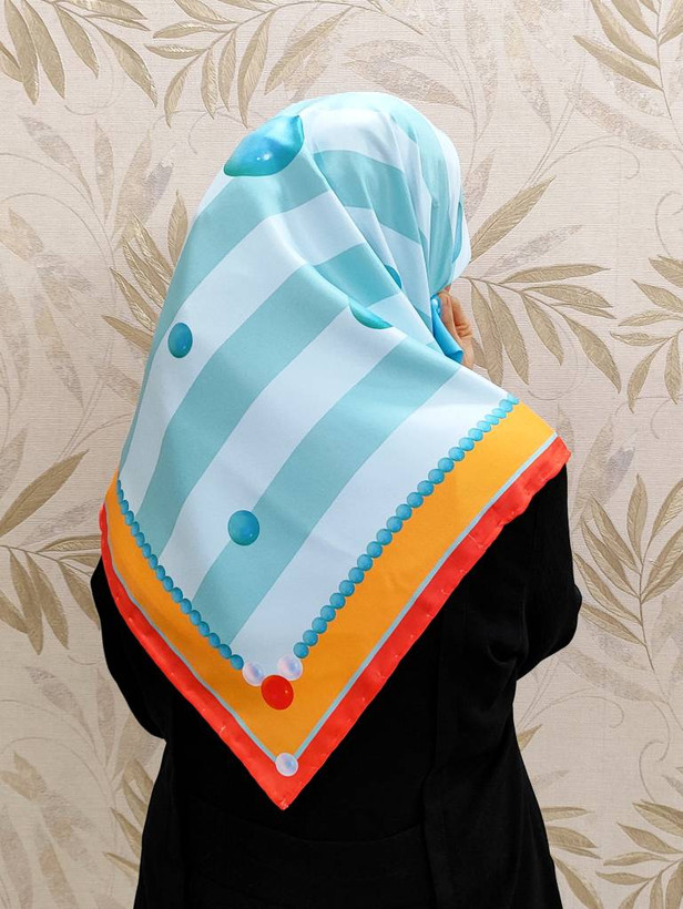 روسری ابریشم توییل کد RT051